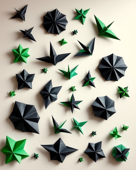 origami wall art creations