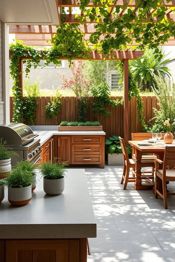 outdoor culinary gathering space