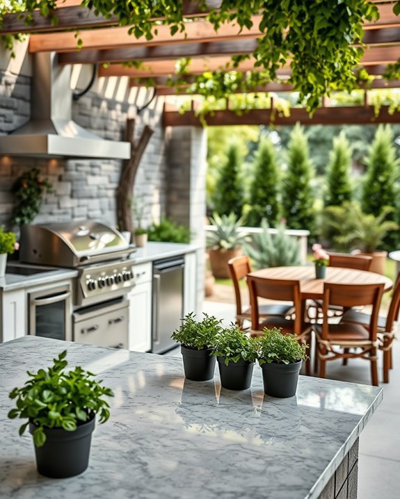 outdoor dining and grilling