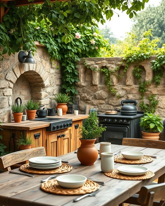 outdoor dining and grilling