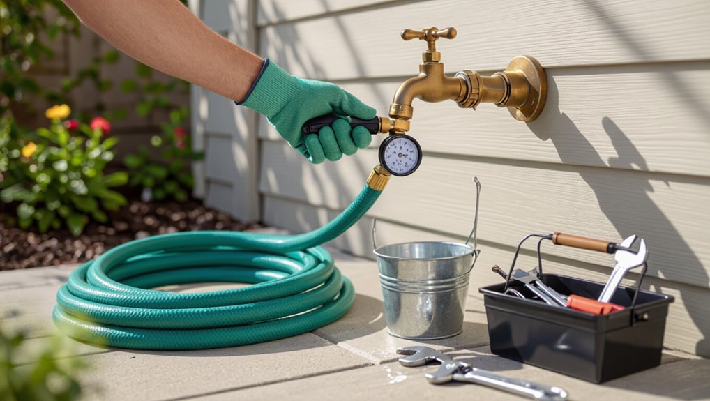 outdoor faucet pressure check