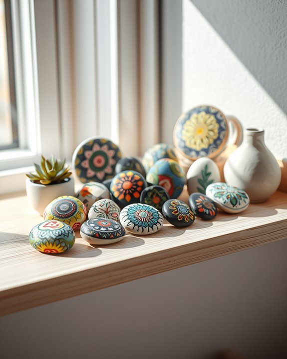 painted rocks creative display