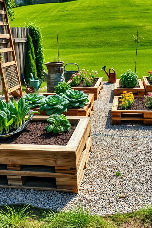 pallet garden bed creation