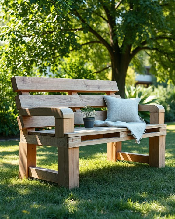 pallet wood bench project