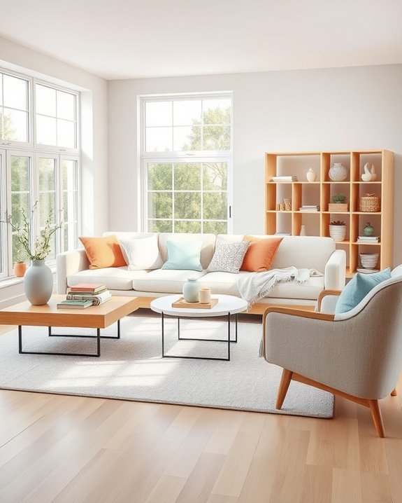 pastel hues brighten living spaces