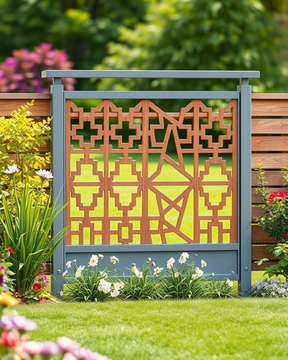 patterned outdoor privacy screens