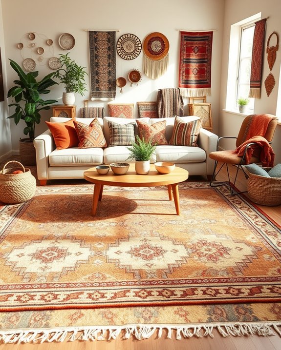 patterned rugs for boho