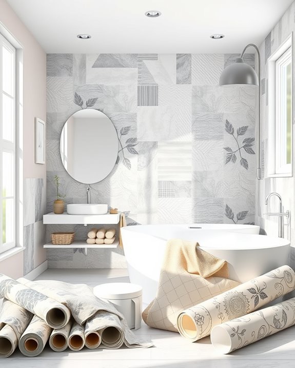 peel and stick bathroom decor