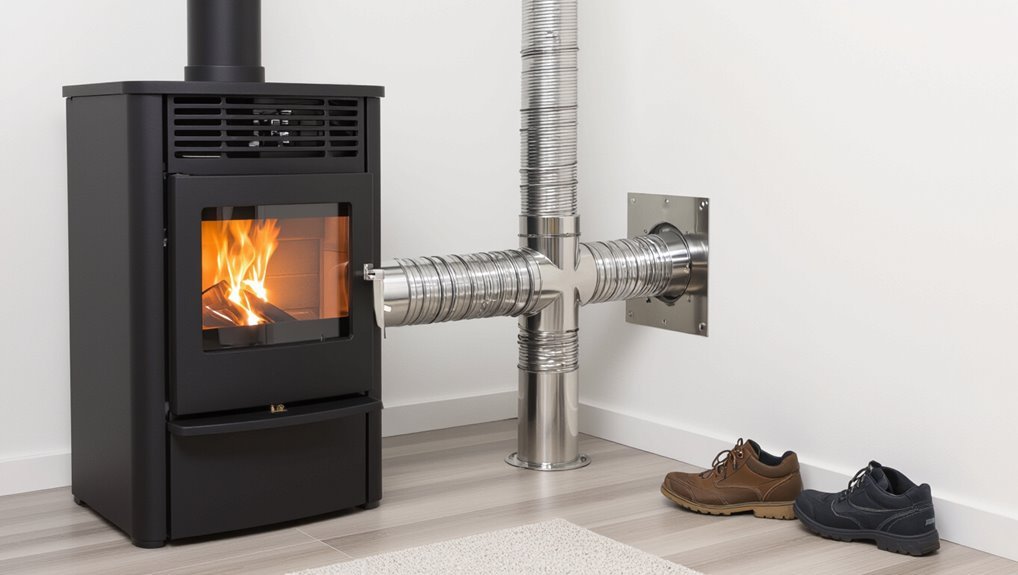 pellet stove pipe installation