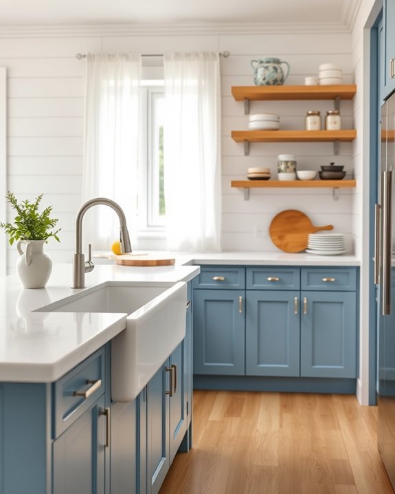 periwinkle rustic kitchen charm