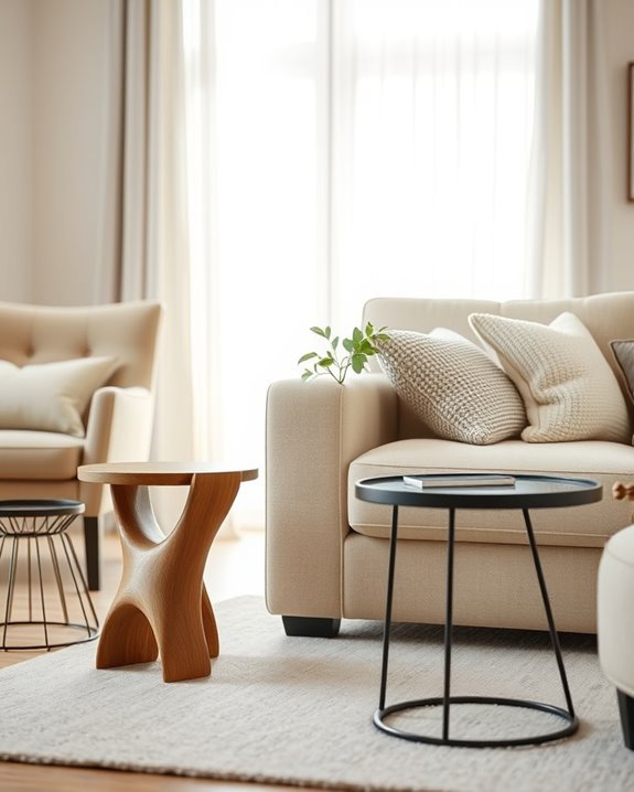 personality through unique side tables