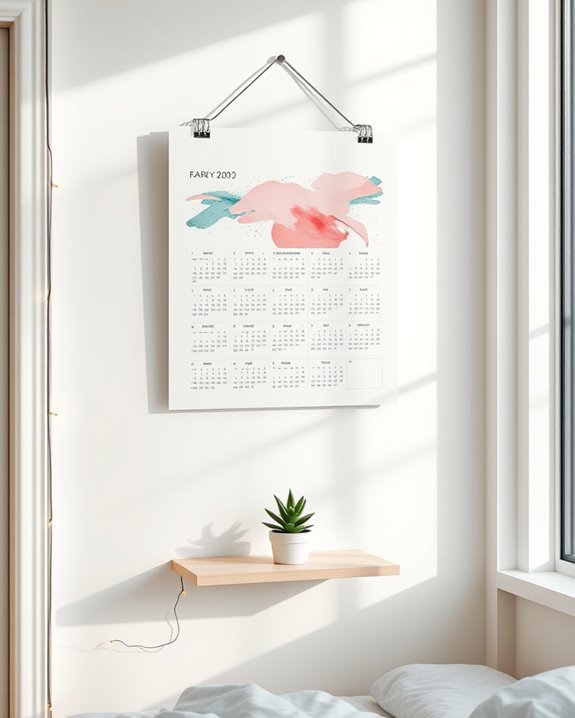 personalized artistic event calendar