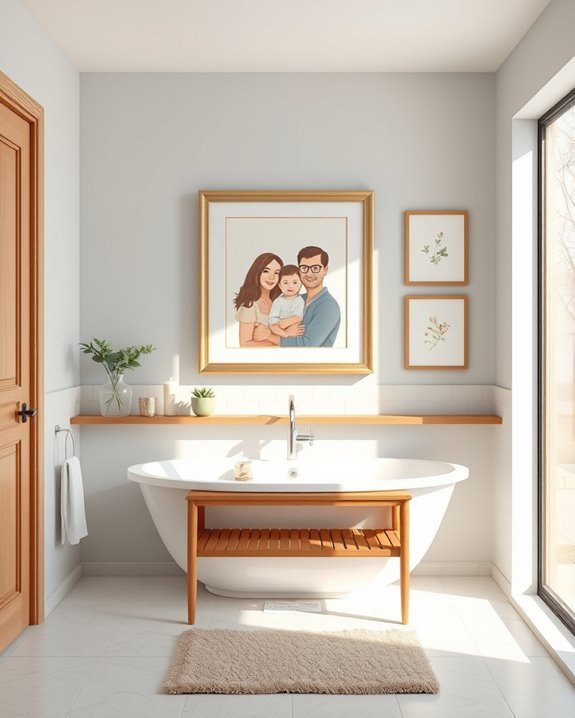 personalized bathroom family art