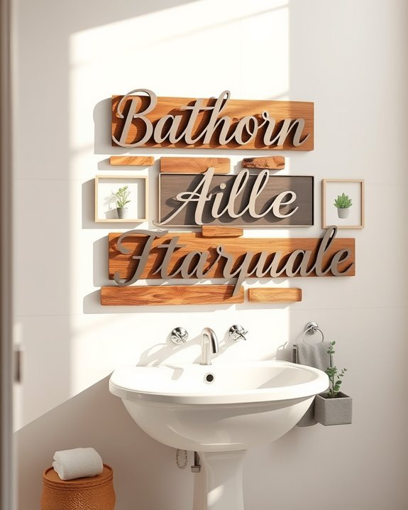 personalized bathroom name signs