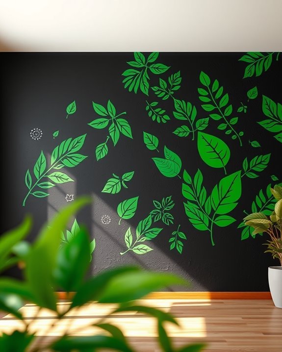 personalized black and green decor