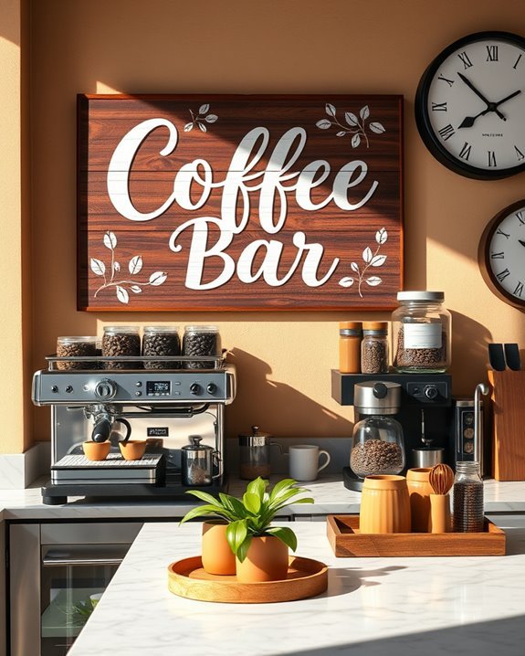 personalized coffee bar signage