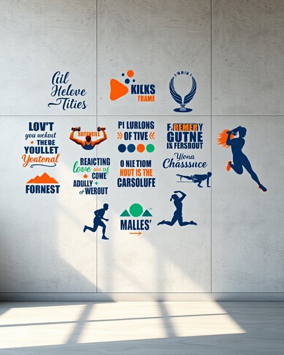 personalized gym wall decals