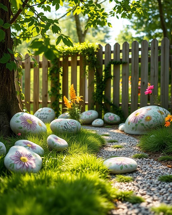 personalized outdoor decorative stones