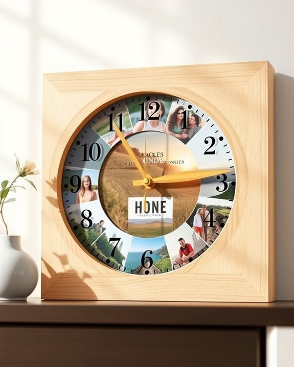 personalized photo frame clocks