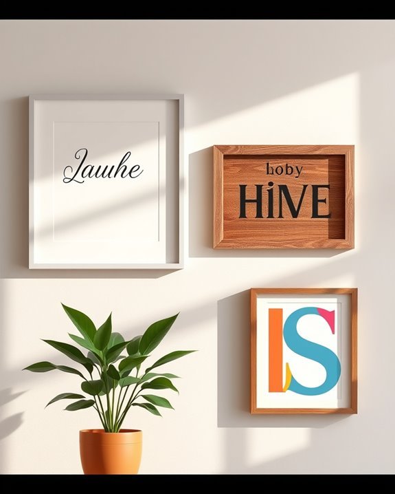 personalized typography wall decor