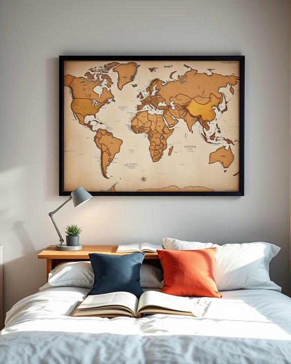 personalized world map decor