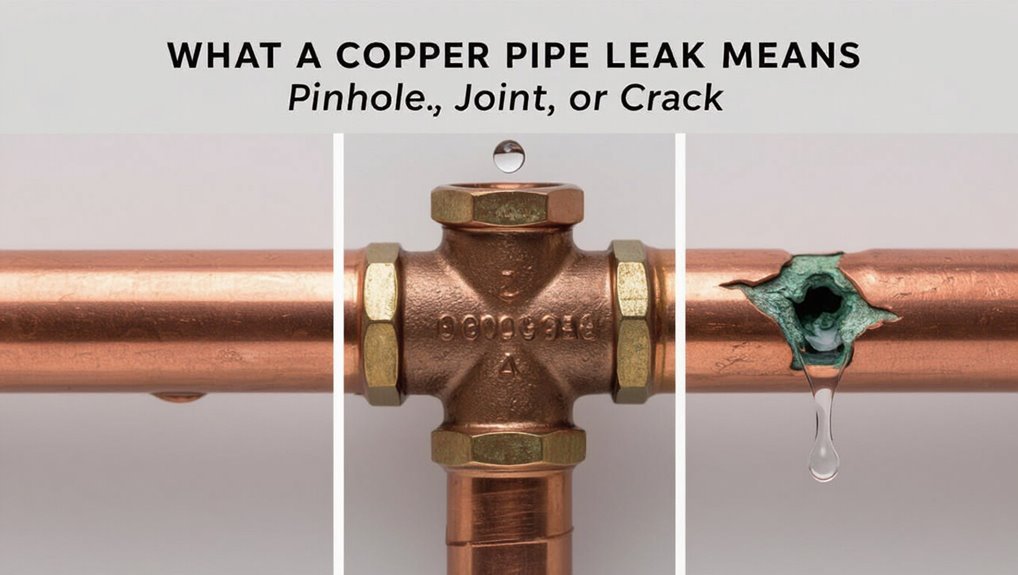 pinhole joint or crack