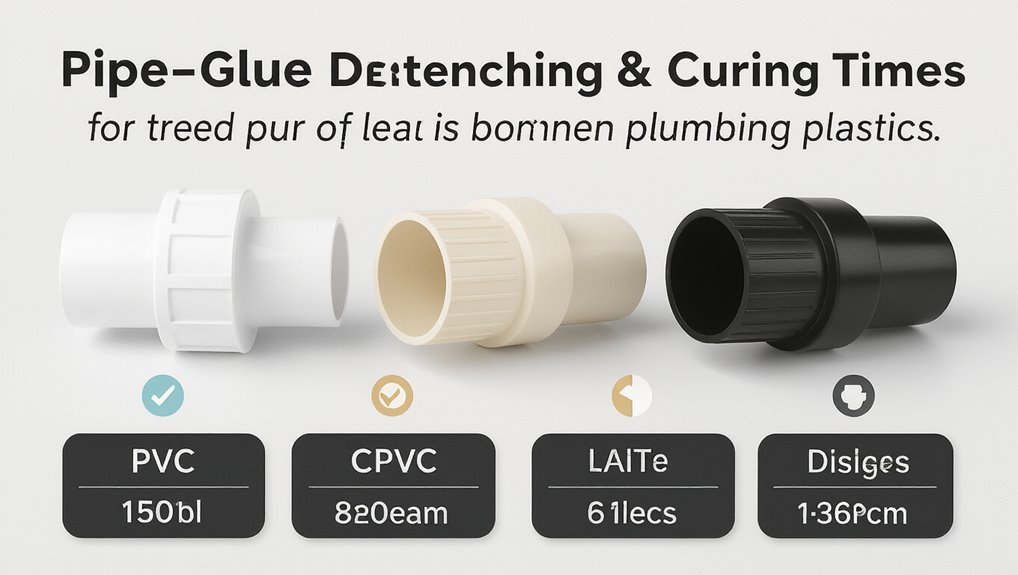 pipe solvent cure times