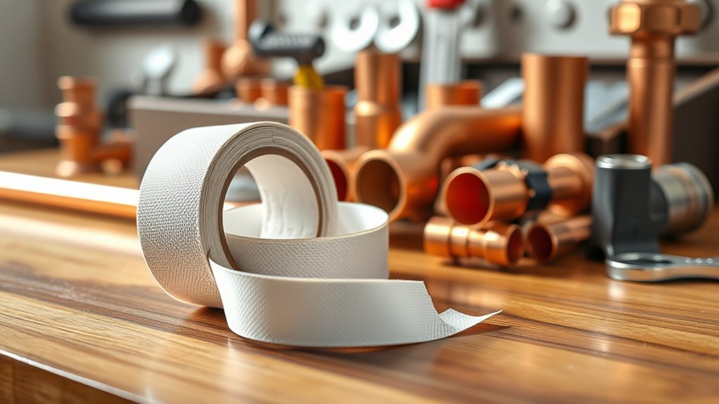 pipe tape prevents leaks