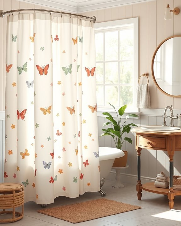 playful bathroom transformation curtains
