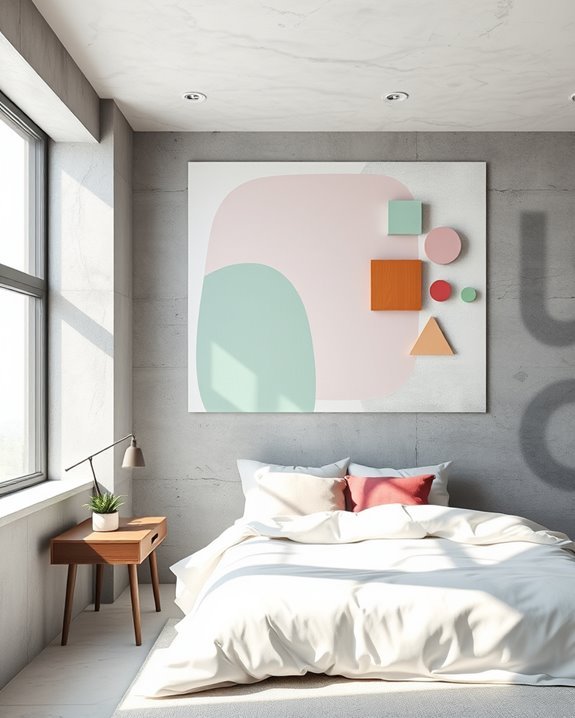 playful concrete wall art