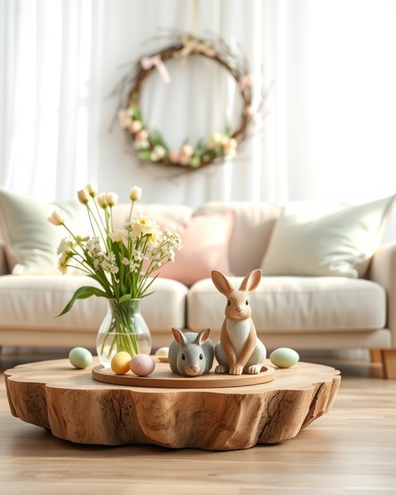 playful easter bunny decor