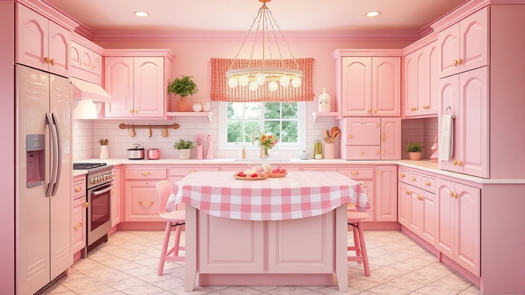 playful pink kitchen designs