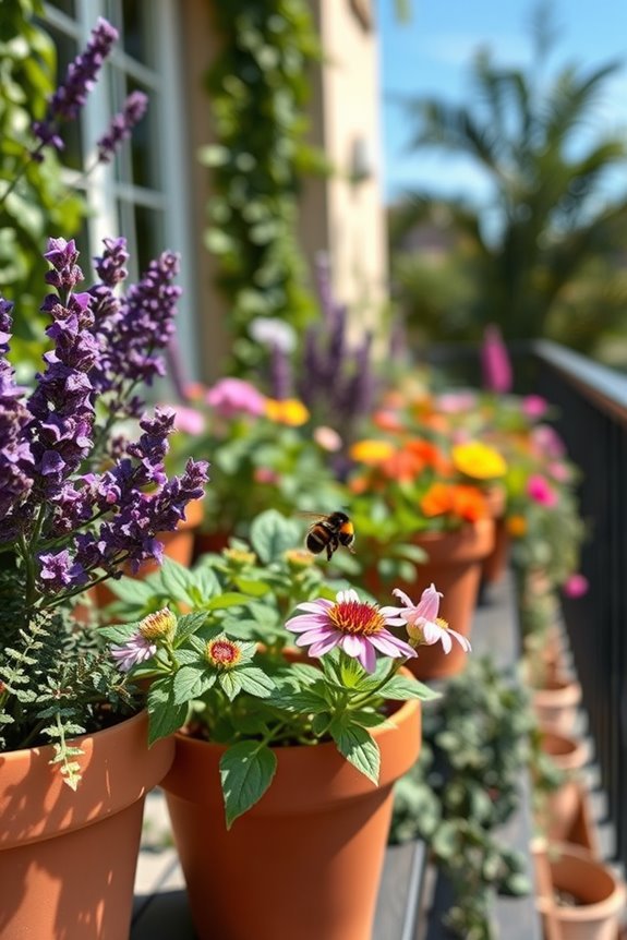 pollinator friendly balcony garden