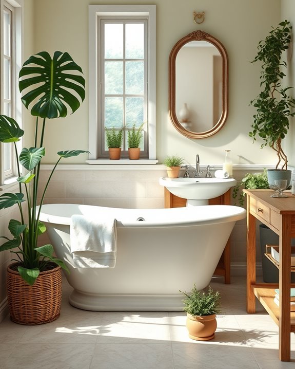 potted plants enhance atmosphere