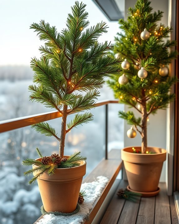 potted tree holiday charm
