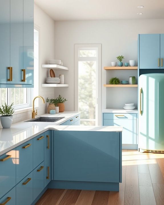 powder blue kitchen charm