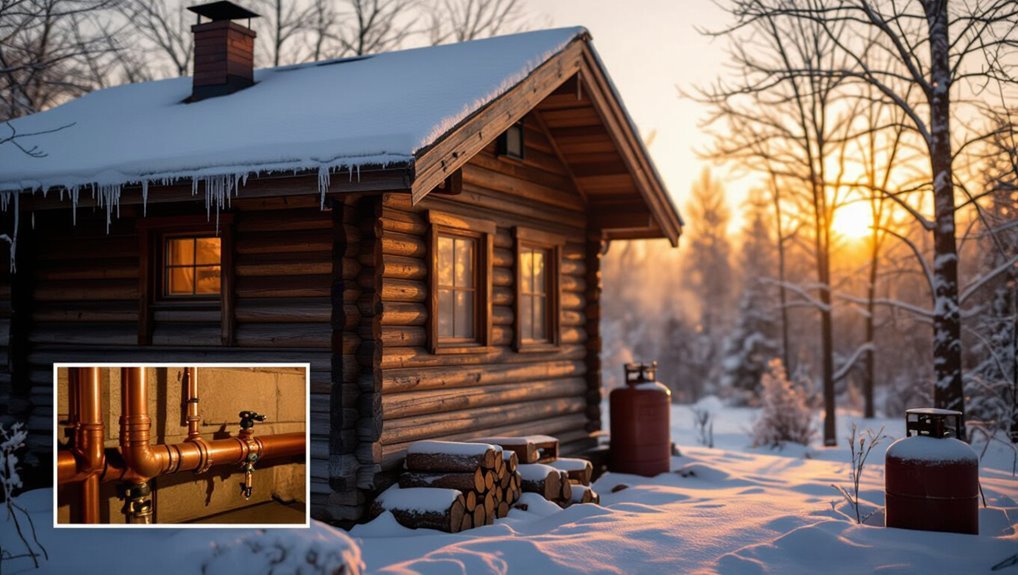 prevent frozen cabin pipes