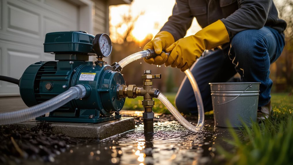priming two line jet pump