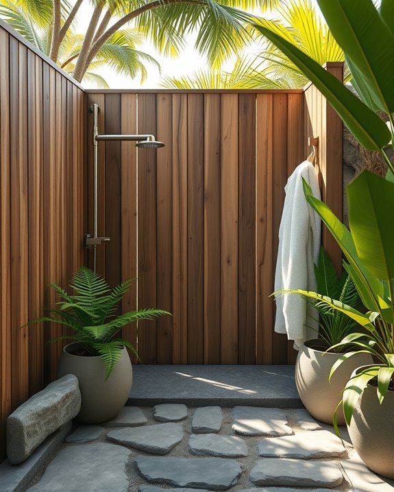 private coastal shower oasis