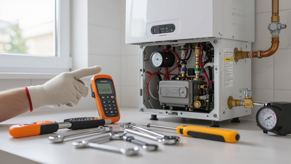 quick boiler hot water check