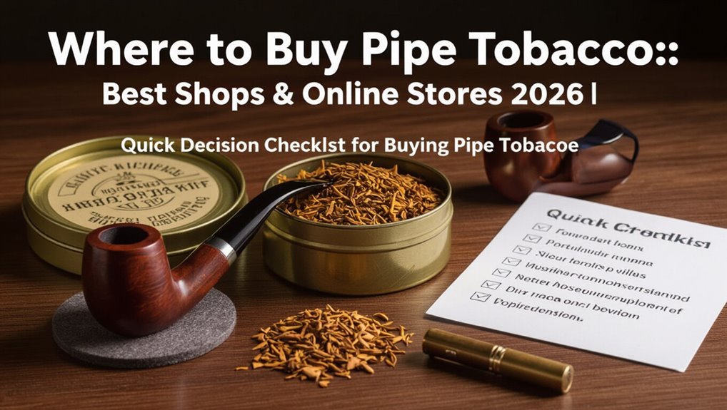 quick pipe tobacco buying checklist