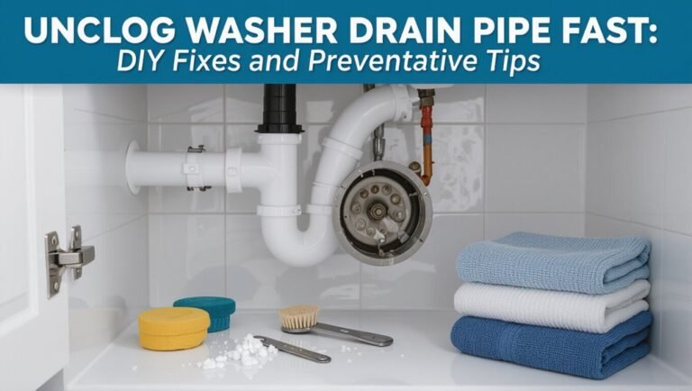 quick washer drain pipe fixes