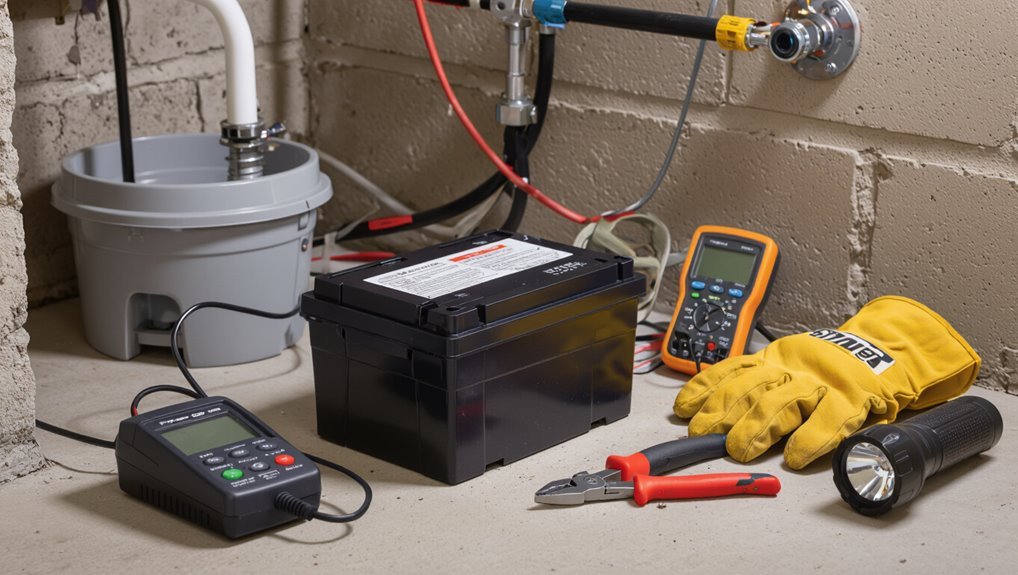 quickly restore sump pump battery