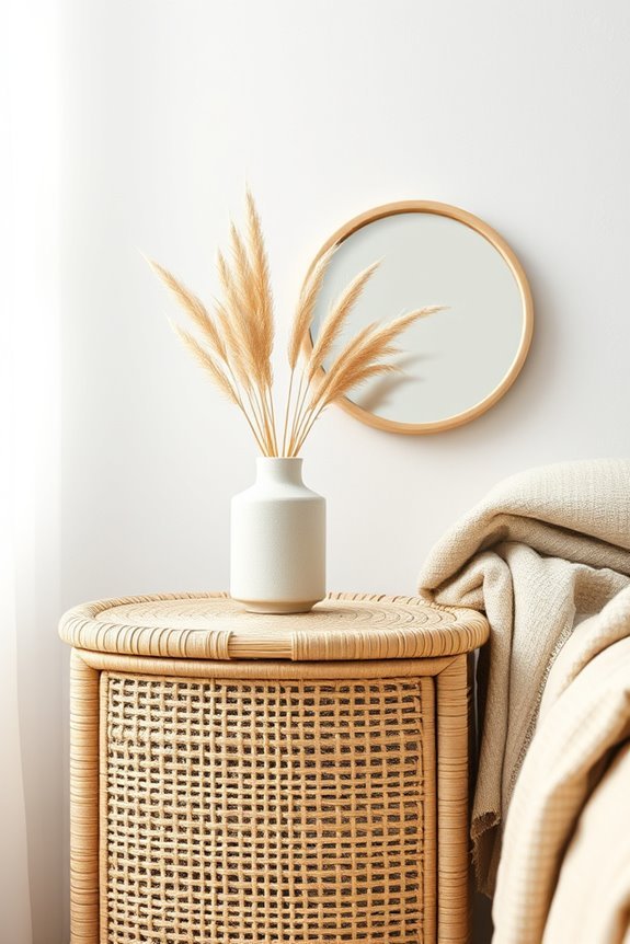 rattan textures for bohemian decor