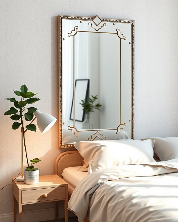 reflective bedroom wall decor