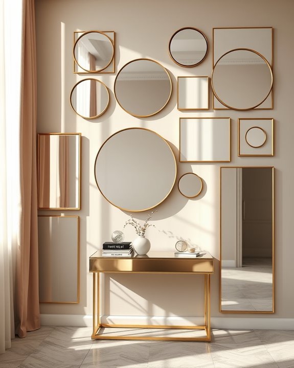 reflective wall art panels