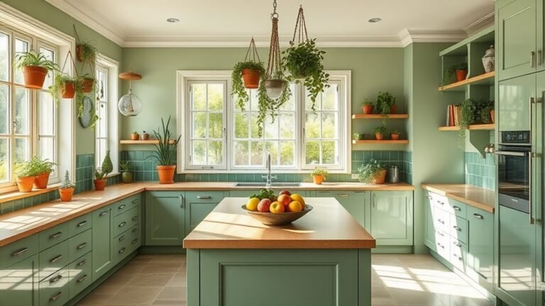 refreshing green kitchen designs