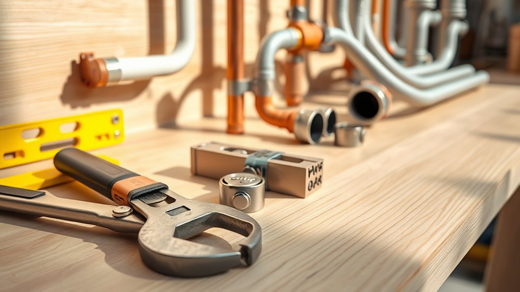reinforce loose plumbing pipes