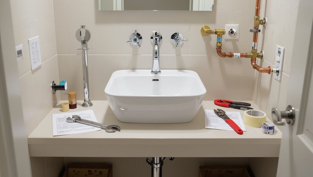 relocating bathroom sink essentials