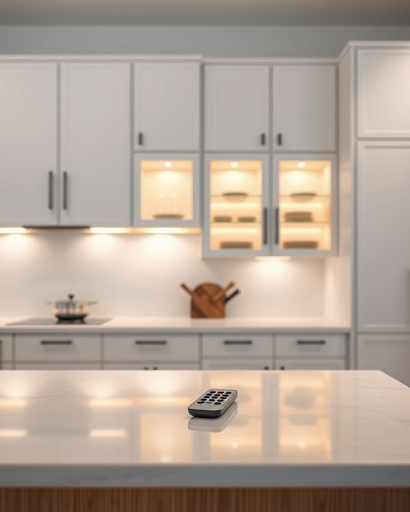 remote controlled cabinet lighting